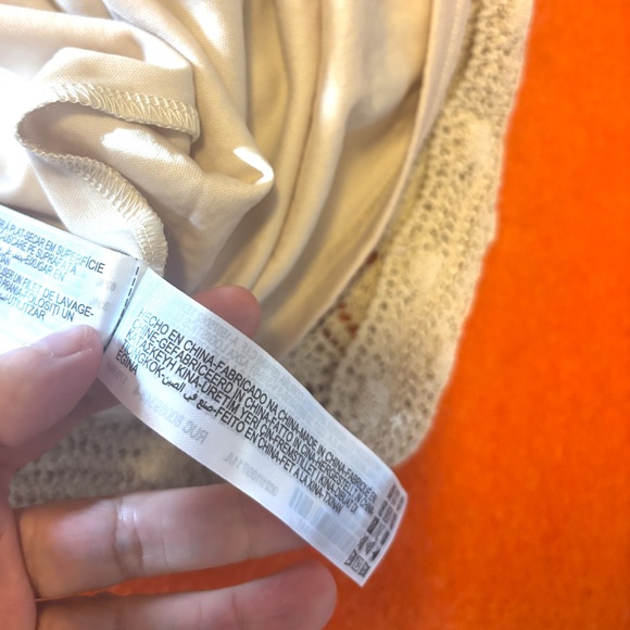 Zara cream sand boho crochet knit short sleeves long dress limited edition NWT - Picture 11 of 14